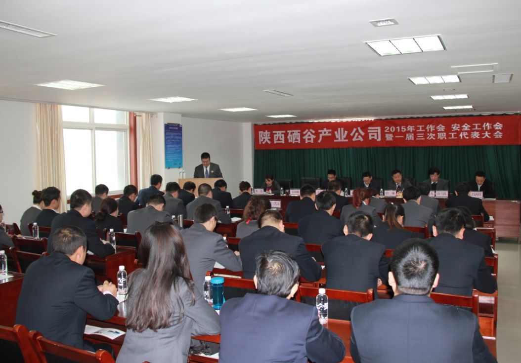 陕西硒谷产业公司召开2015年工作会 安全工作会暨一届三次职工代表大会